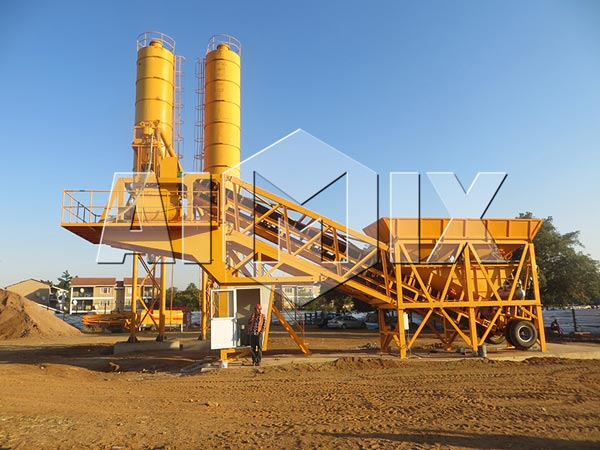 Setting Up A Mini Mobile Concrete Batching Plant Picture