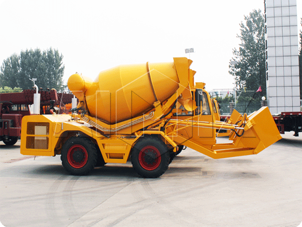 self loading concrete mixer